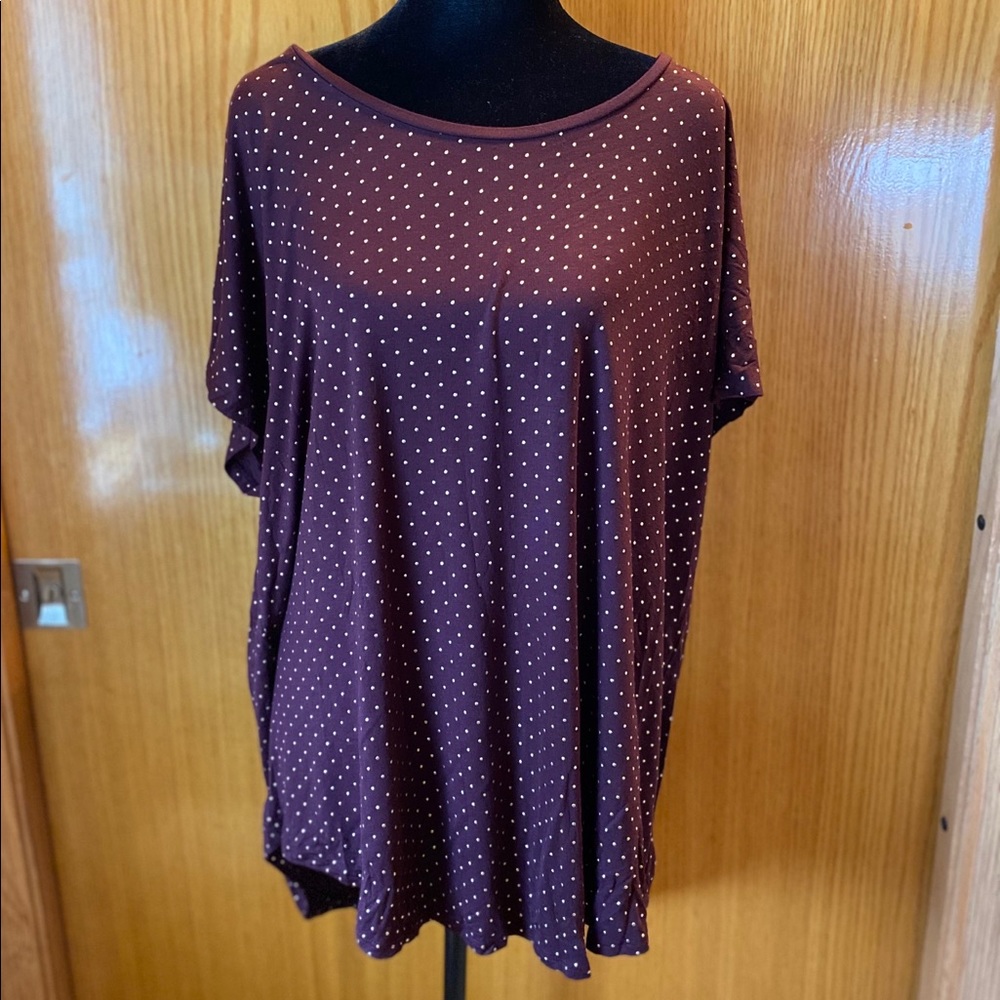 MAURICES Wine and Gold Studded Top